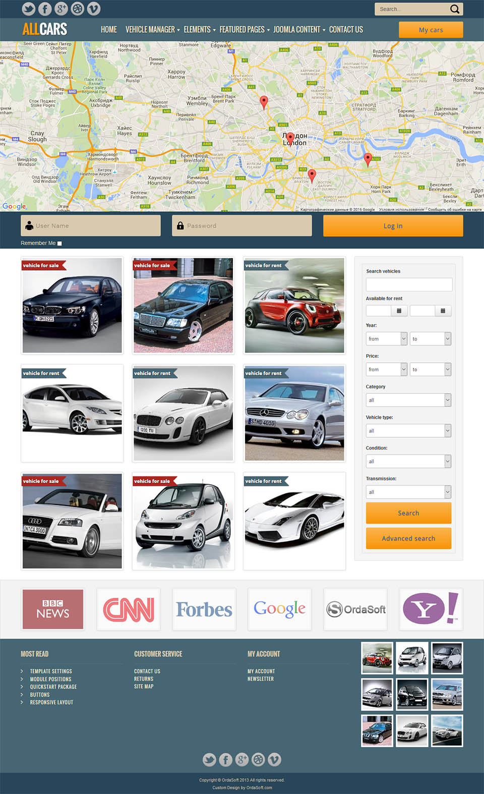 Joomla template OrdaSoft All Cars