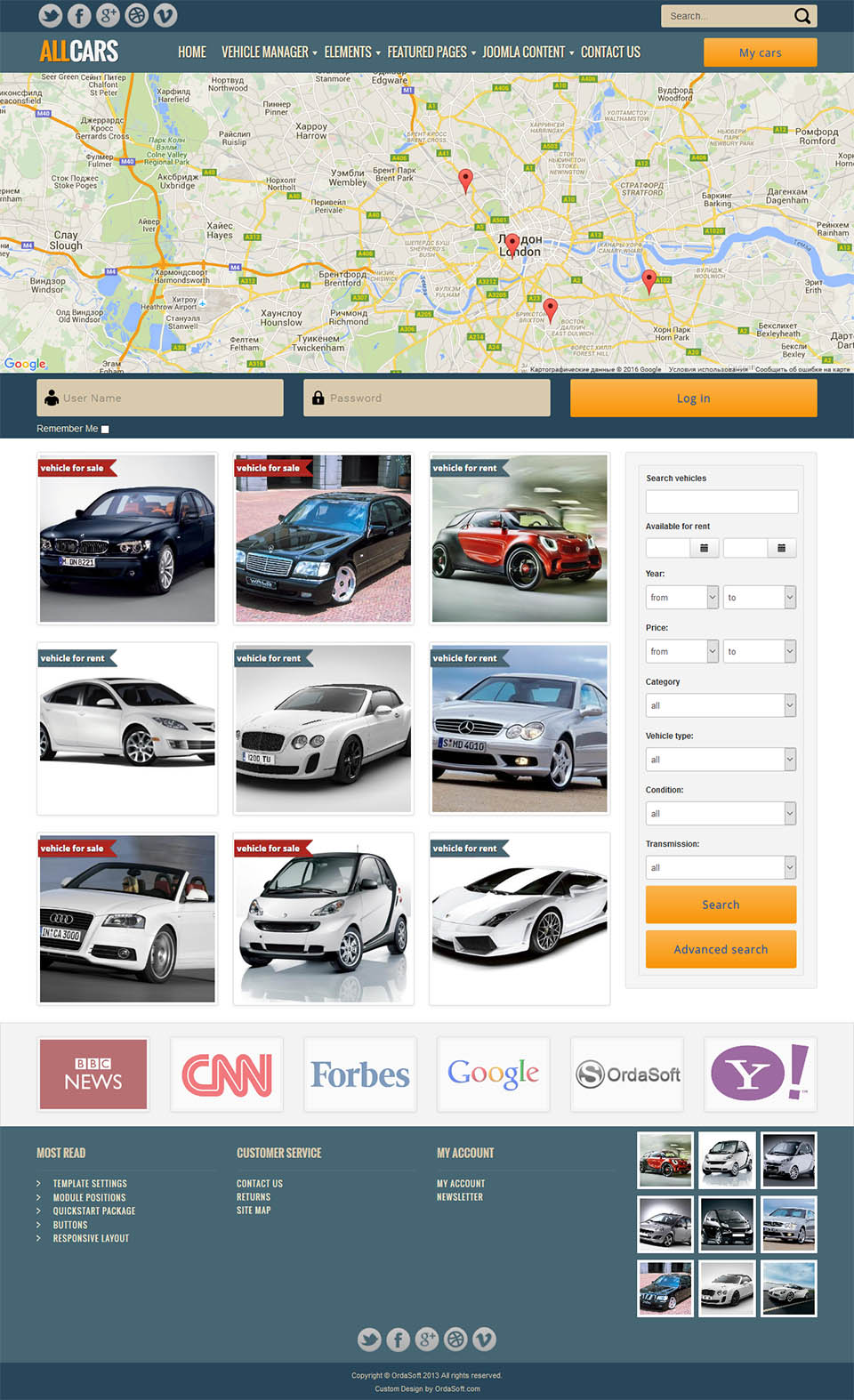 Template OrdaSoft All Cars Joomla template OrdaSoft All Cars