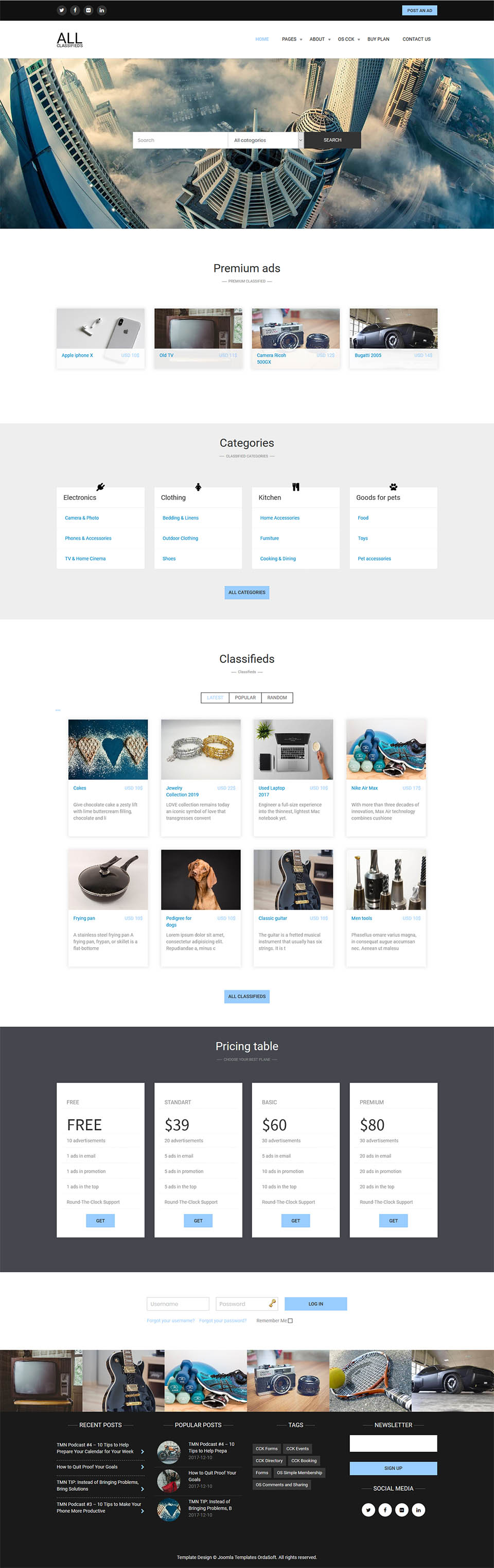 Template OrdaSoft All Classifieds Joomla template OrdaSoft All Classifieds