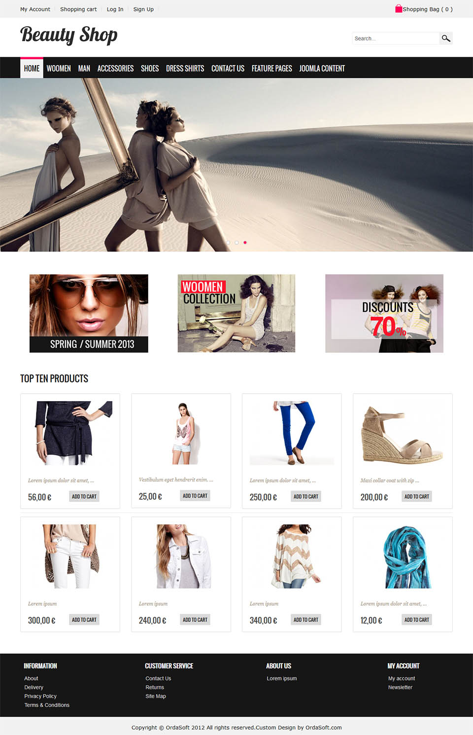 Template OrdaSoft Beauty Shop Joomla template OrdaSoft Beauty Shop