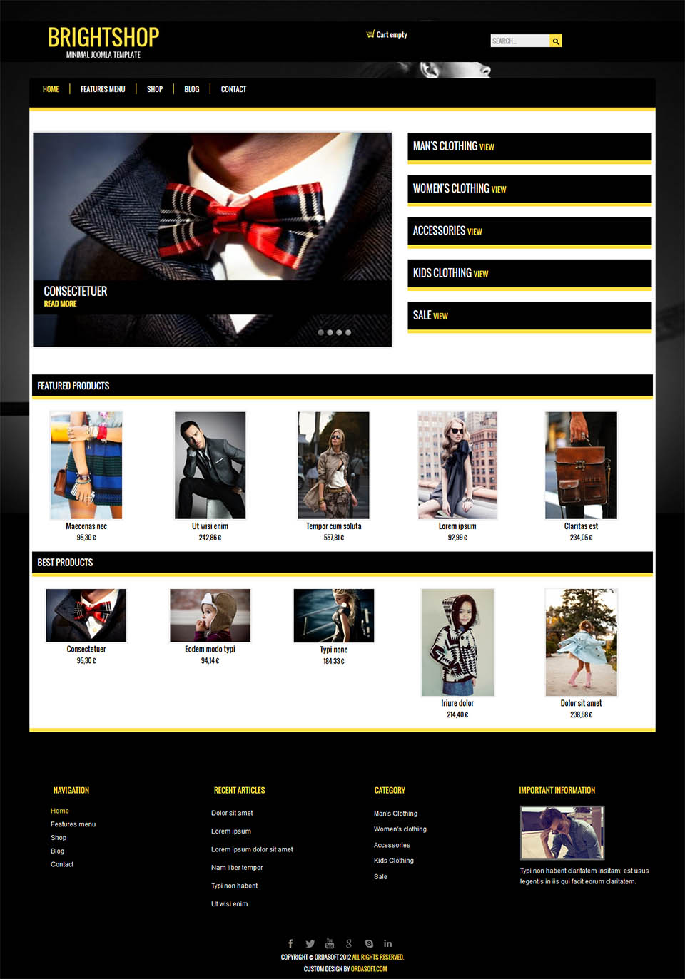Template OrdaSoft Bright Shop Joomla template OrdaSoft Bright Shop