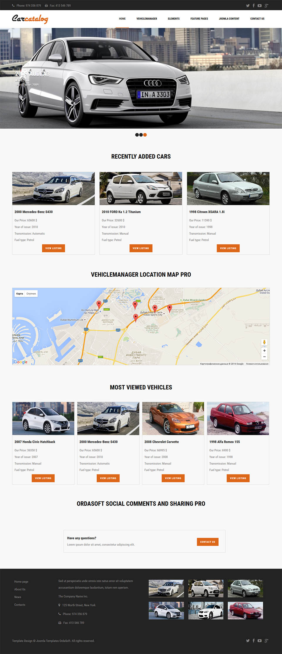 Template OrdaSoft Car Catalog Joomla template OrdaSoft Car Catalog