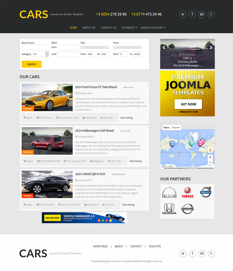 Template OrdaSoft Cars Joomla template OrdaSoft Cars
