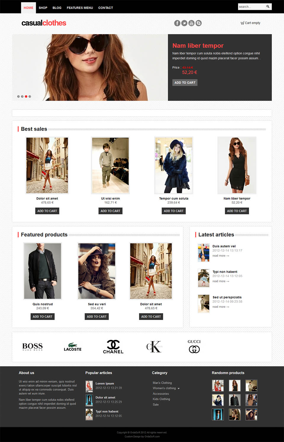 Template OrdaSoft CasualClothes Joomla template OrdaSoft CasualClothes