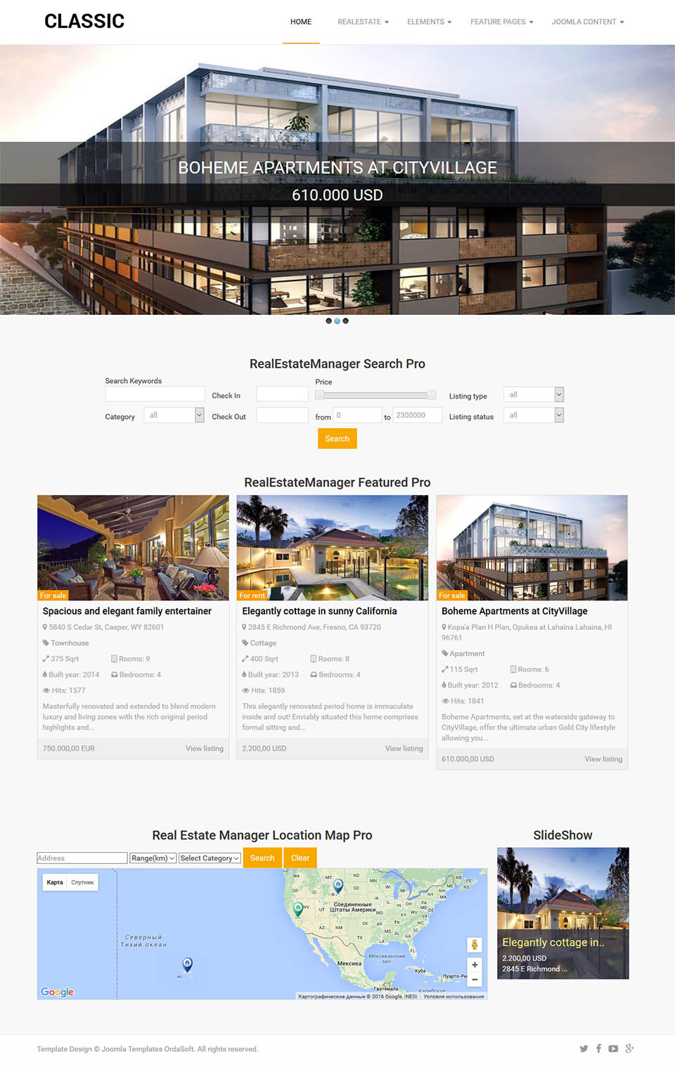 Template OrdaSoft Classic Real Estate Joomla template OrdaSoft Classic Real Estate