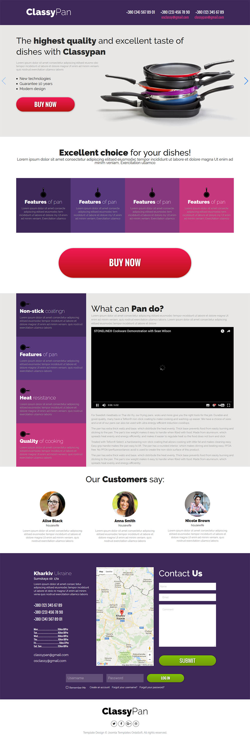Joomla template OrdaSoft Classy Pan