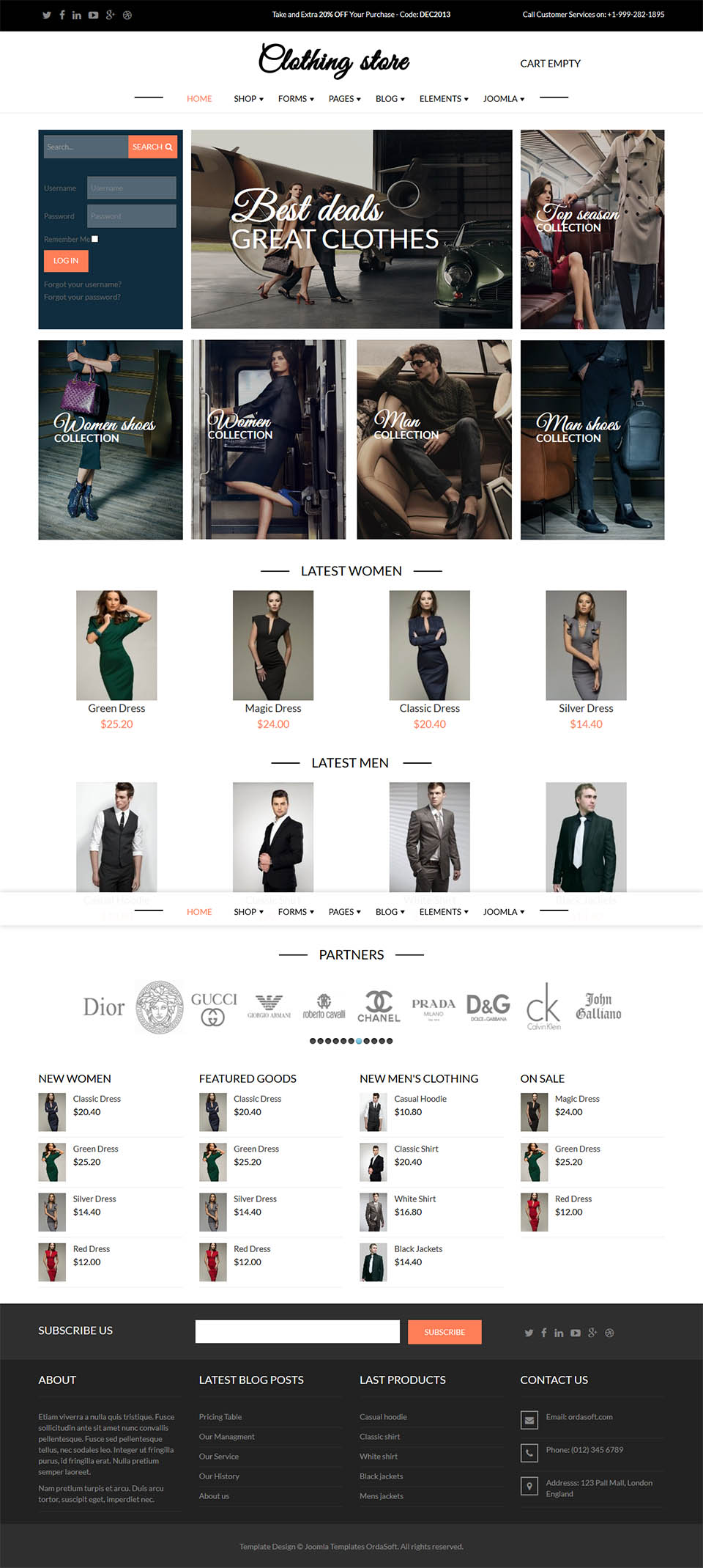 Template OrdaSoft Clothing Store Joomla template OrdaSoft Clothing Store