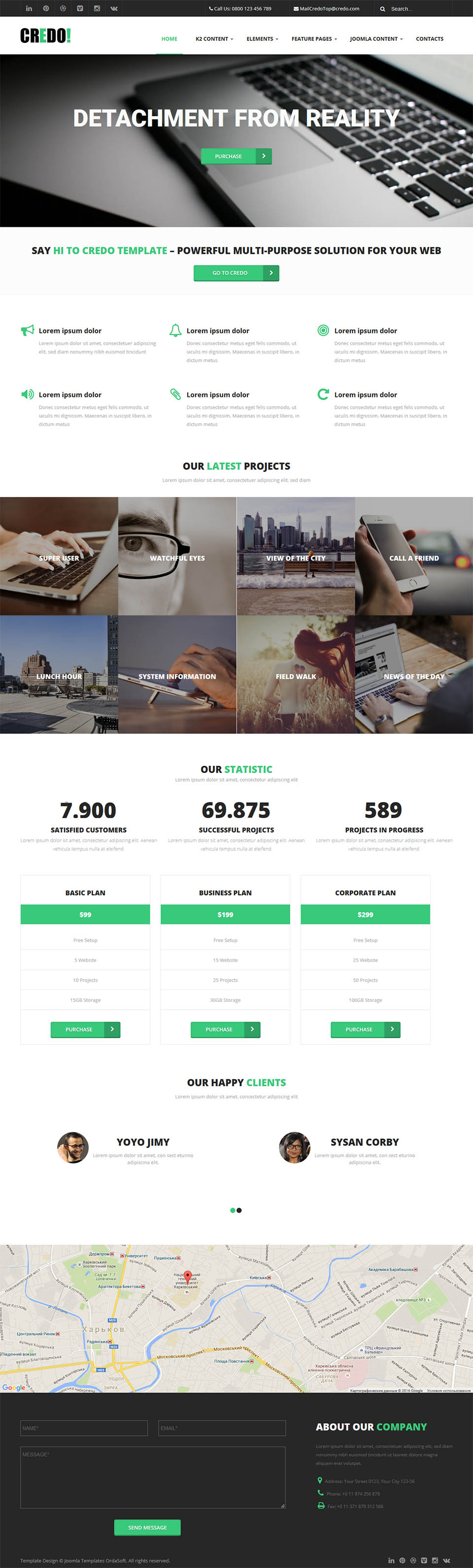 Template OrdaSoft Credo Joomla template OrdaSoft Credo