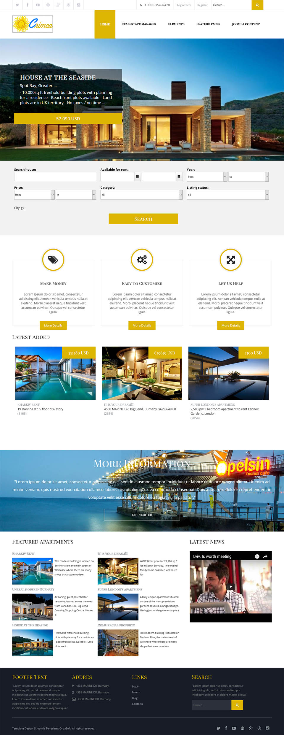 Template OrdaSoft Crimea Joomla template OrdaSoft Crimea