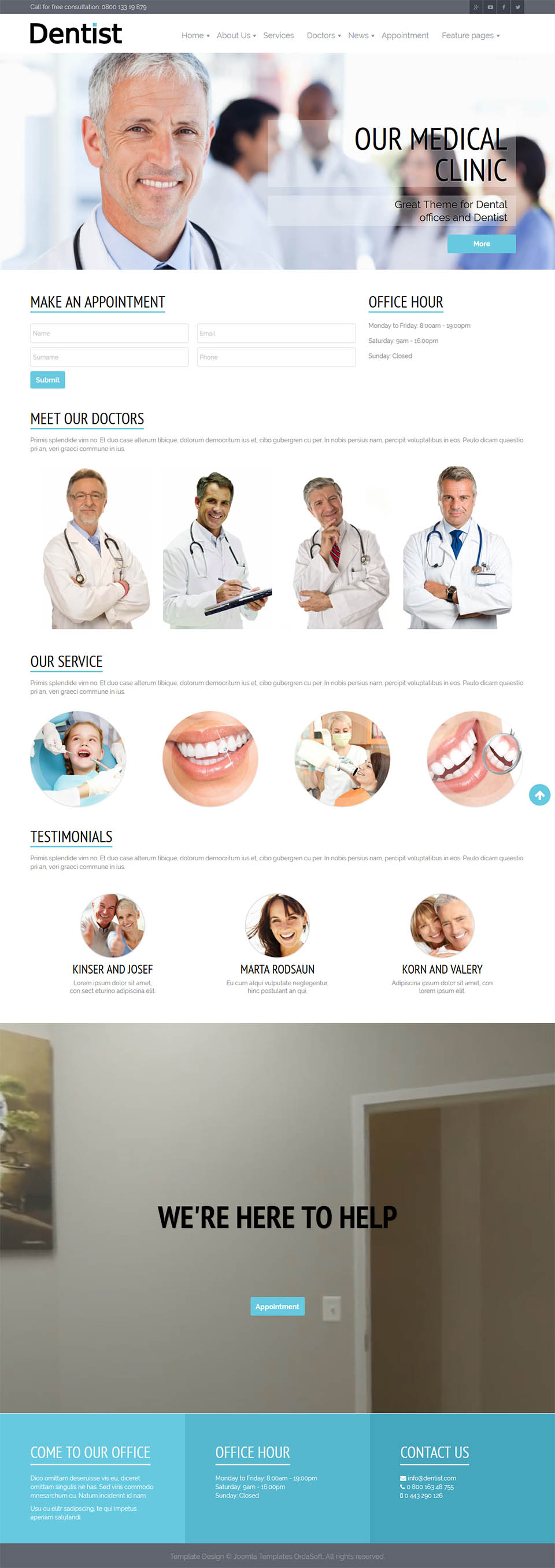 Template OrdaSoft Dentist Joomla template OrdaSoft Dentist