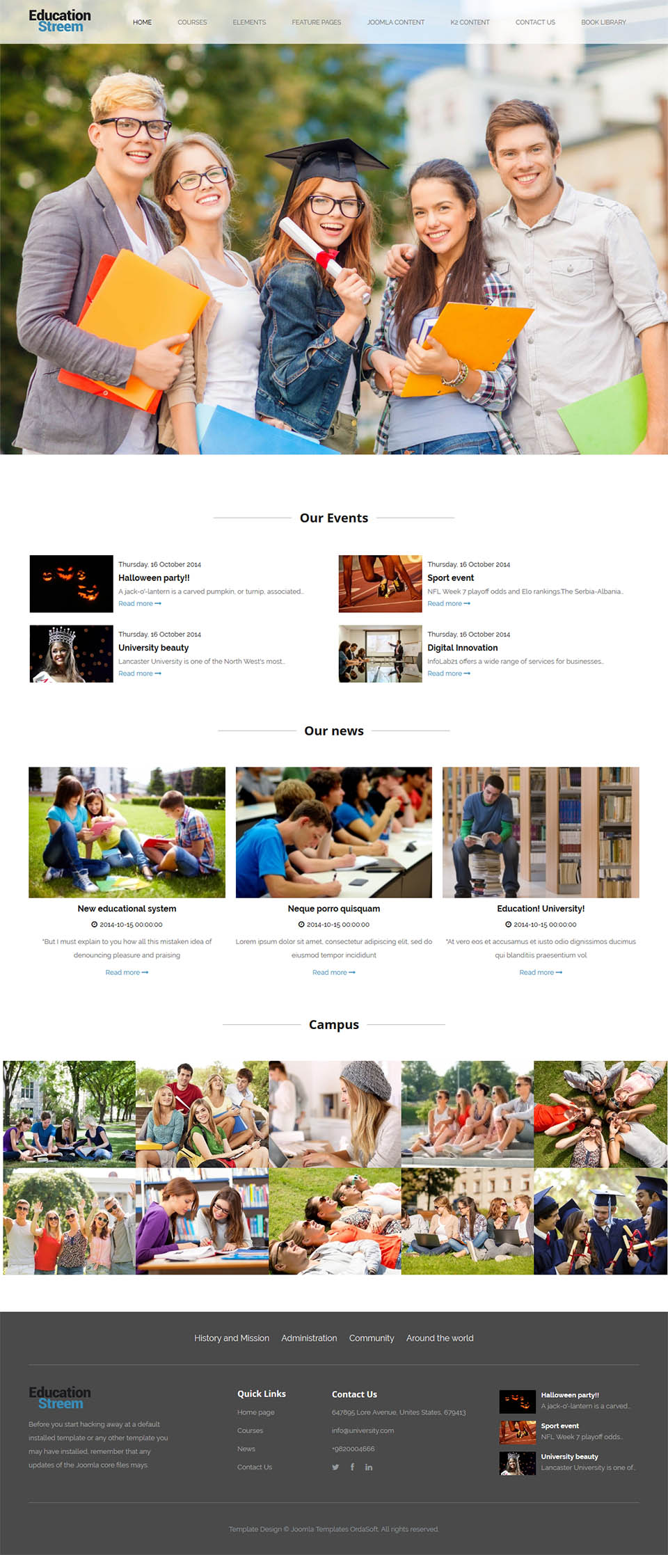 Template OrdaSoft EducationStreem Joomla template OrdaSoft EducationStreem