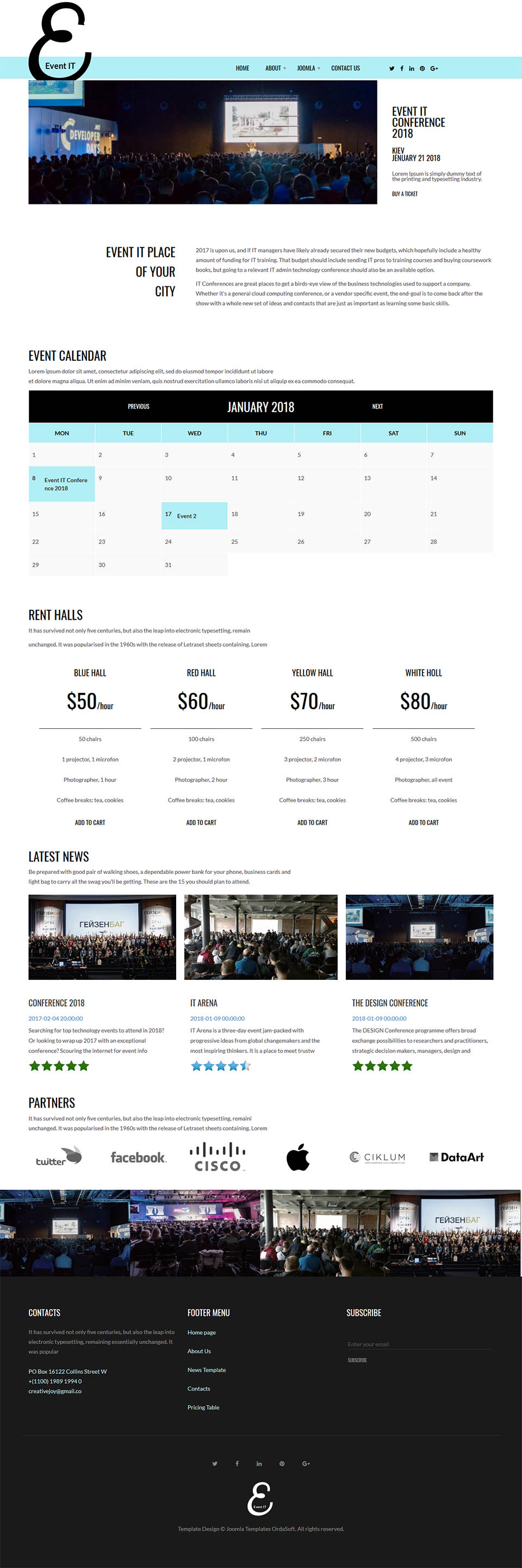 Joomla template OrdaSoft Event It