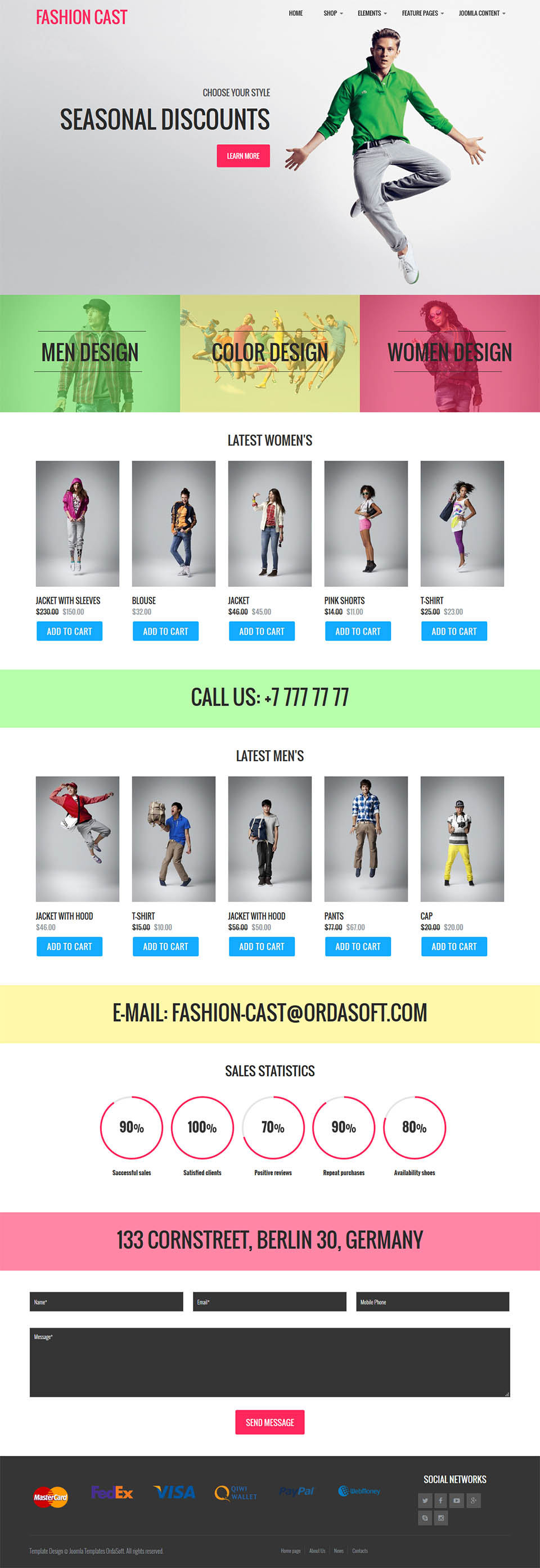 Joomla template OrdaSoft Fashion Cast