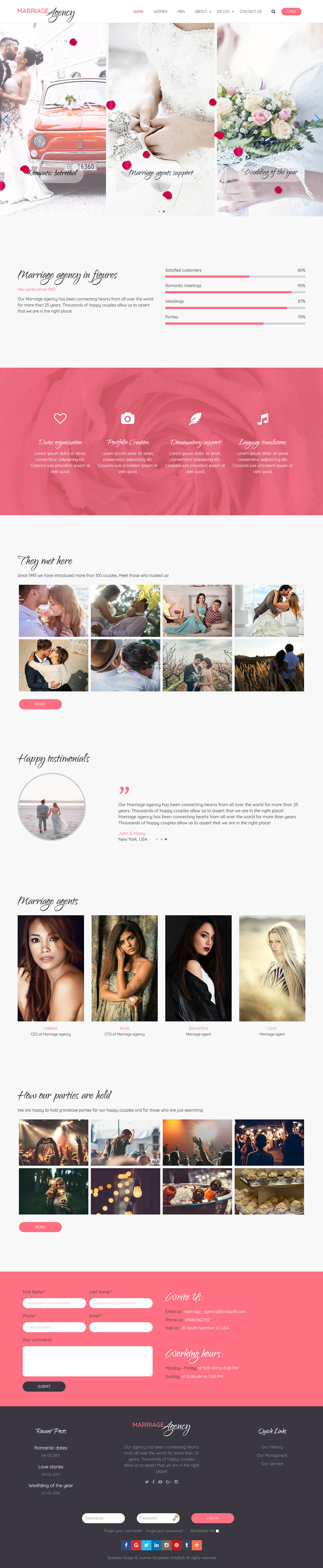Template OrdaSoft Marriage Agency Joomla template OrdaSoft Marriage Agency