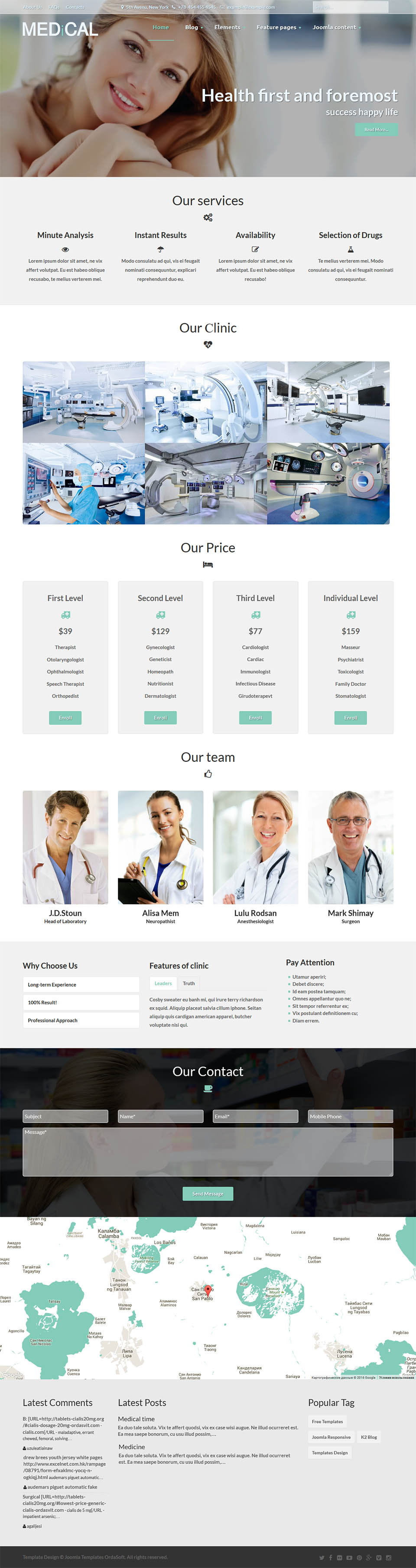Template OrdaSoft Medical Joomla template OrdaSoft Medical