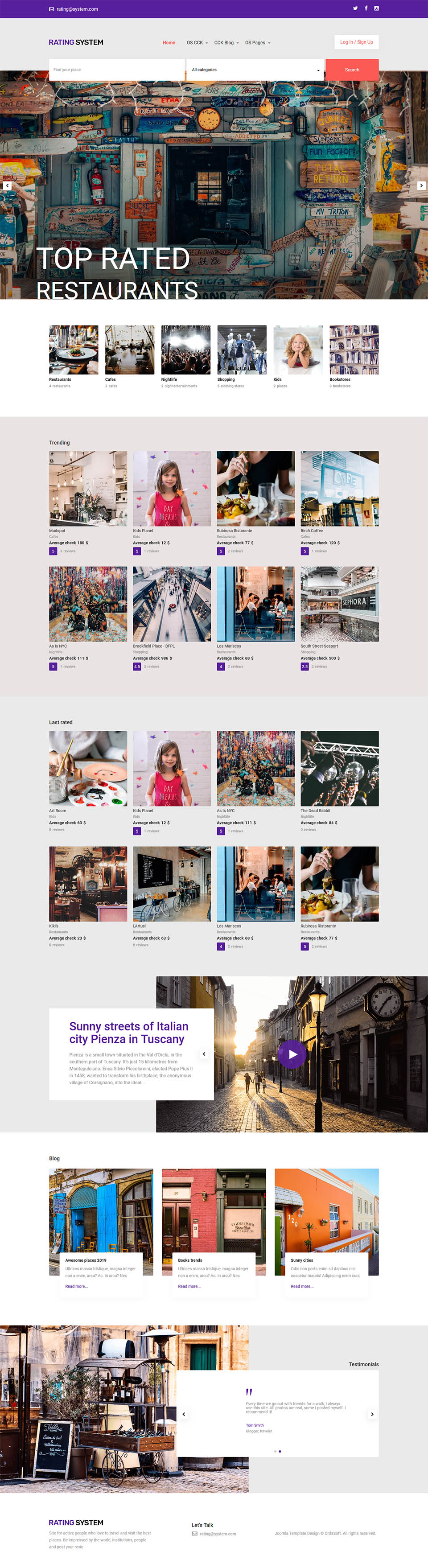 Template OrdaSoft Rating System Joomla template OrdaSoft Rating System
