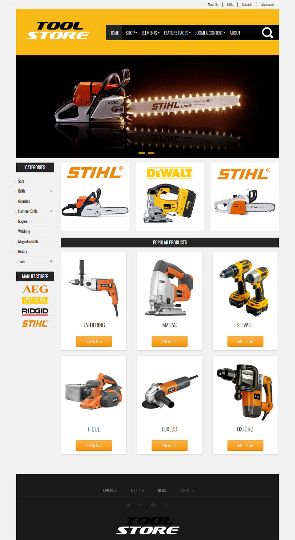 Joomla template OrdaSoft Tool Store