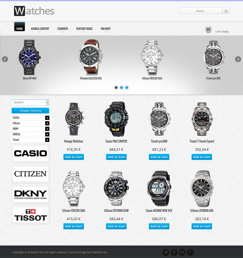 Template OrdaSoft Watches Joomla template OrdaSoft Watches