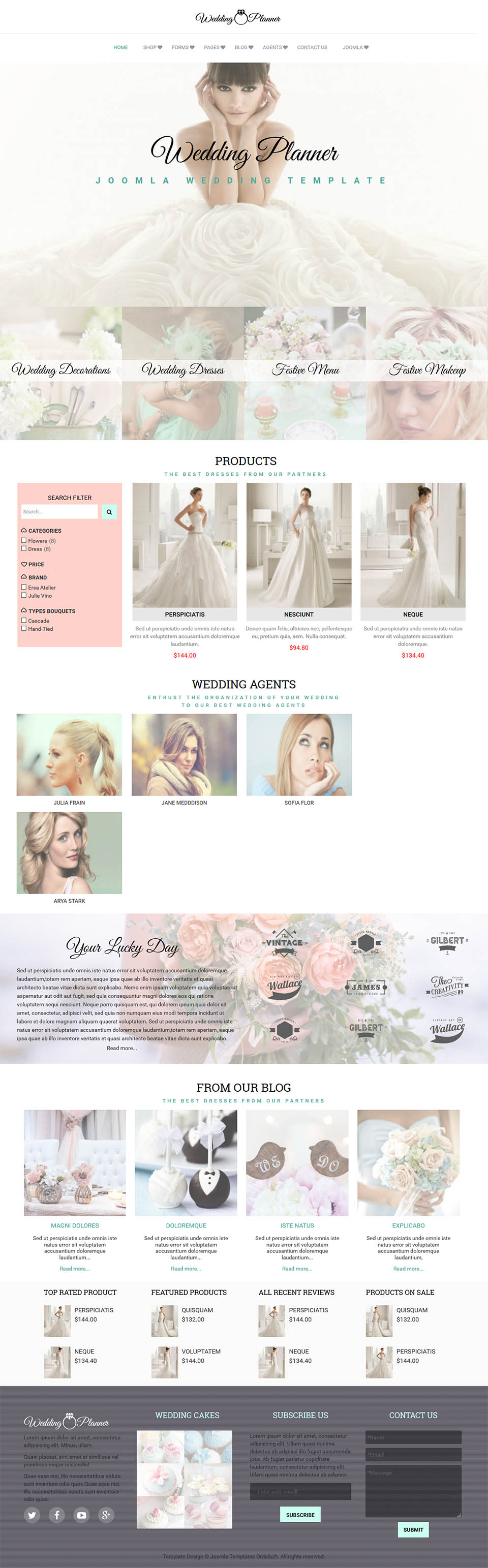 Joomla template OrdaSoft Wedding Planner