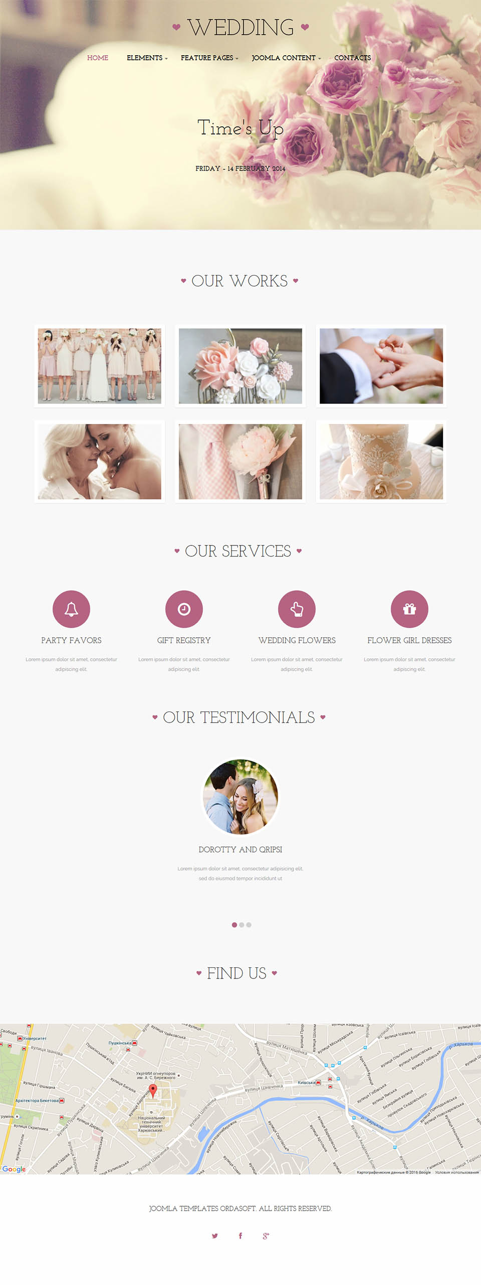 Joomla template OrdaSoft Wedding