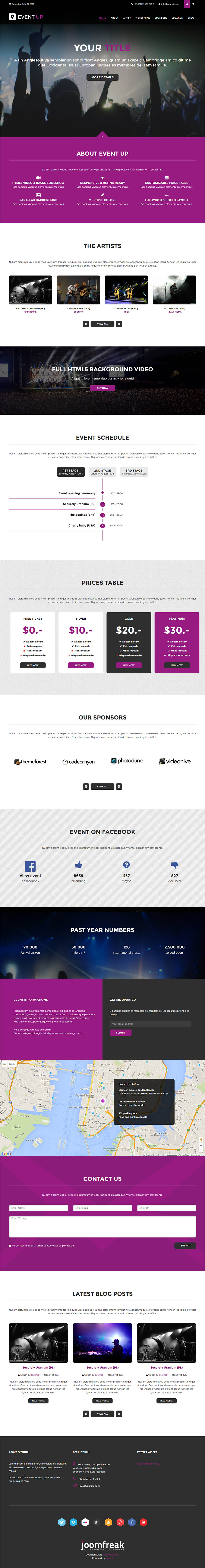 Template JoomFreak Event Up Joomla template JoomFreak Event Up