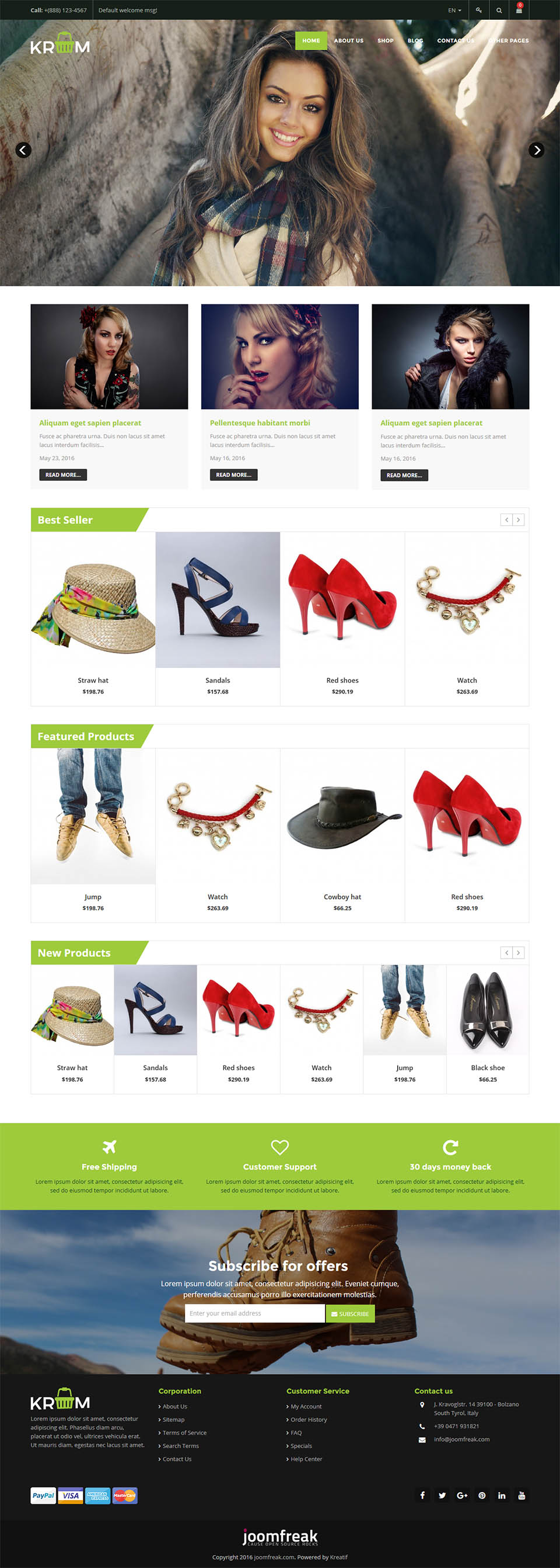 Template JoomFreak Krom Joomla template JoomFreak Krom