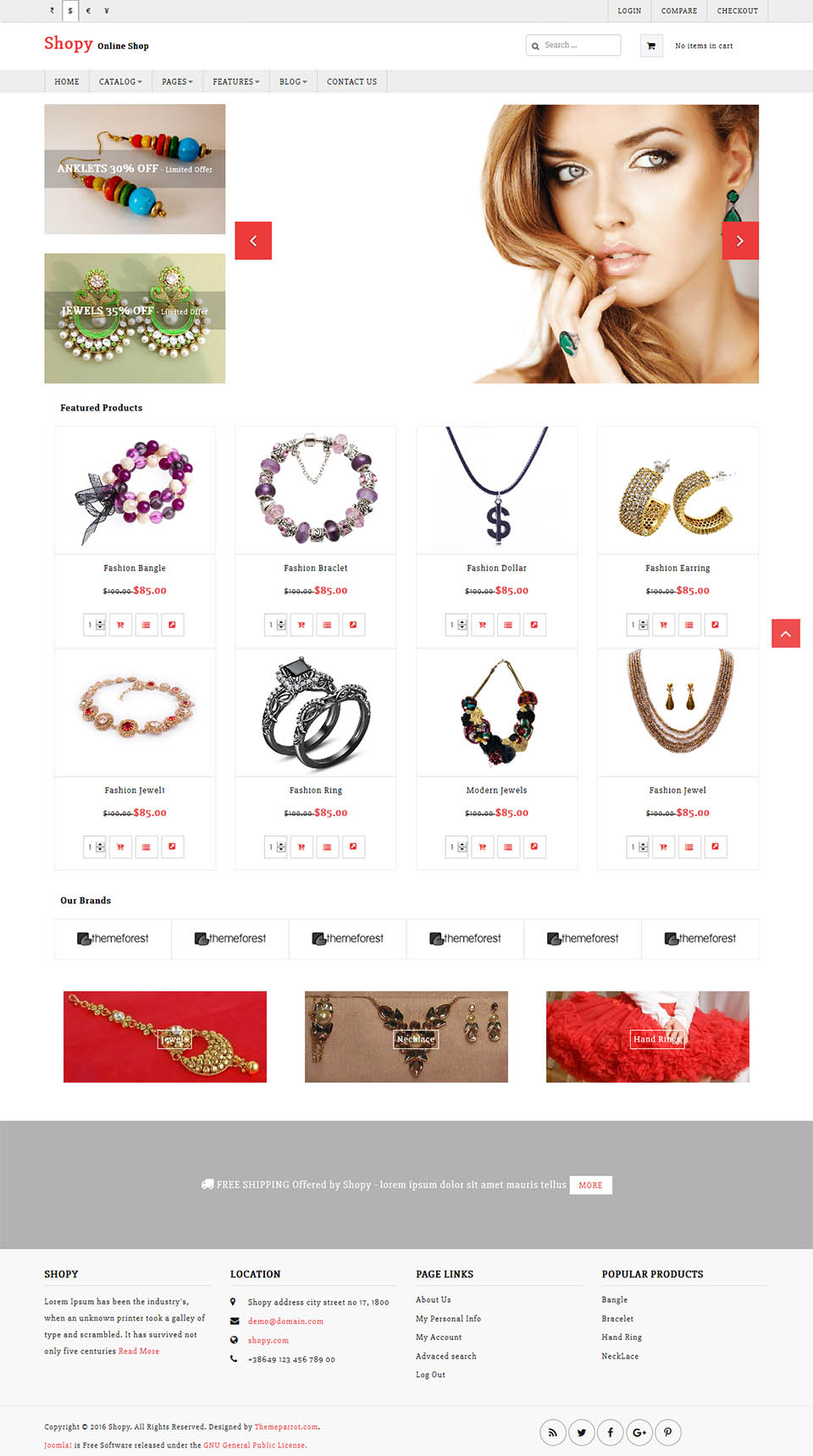 Template ThemeParrot Shopy Joomla template ThemeParrot Shopy