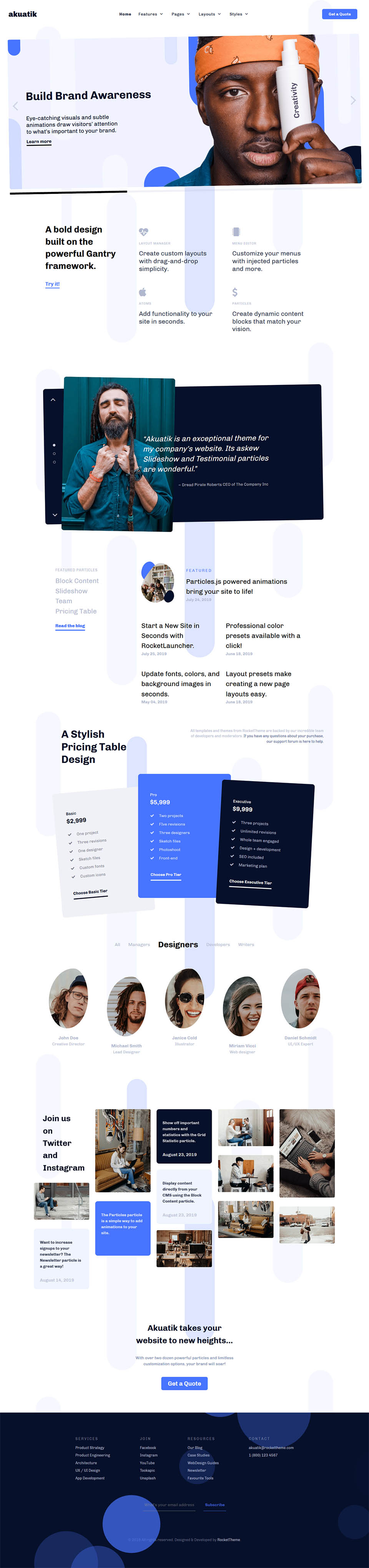 Template RocketTheme Akuatik Joomla template RocketTheme Akuatik