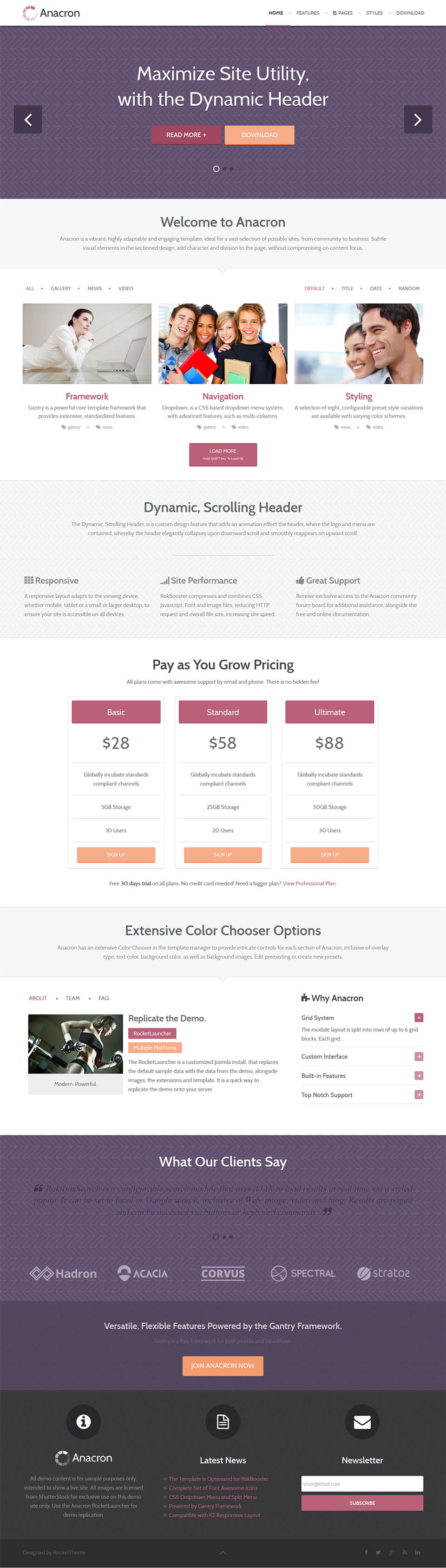 Template RocketTheme Anacron Joomla template RocketTheme Anacron