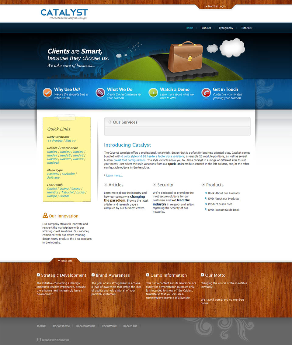 Template RocketTheme Catalyst Joomla template RocketTheme Catalyst