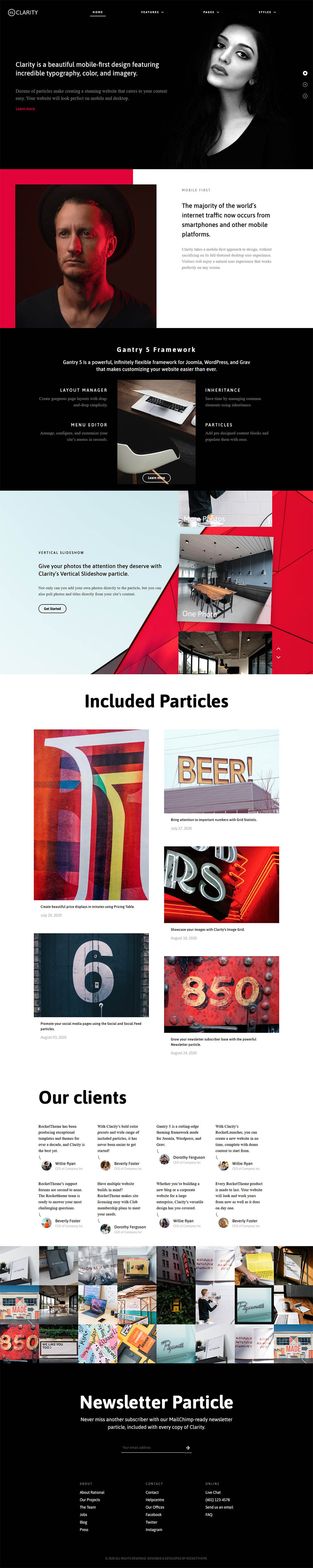 Template RocketTheme Clarity Joomla template RocketTheme Clarity