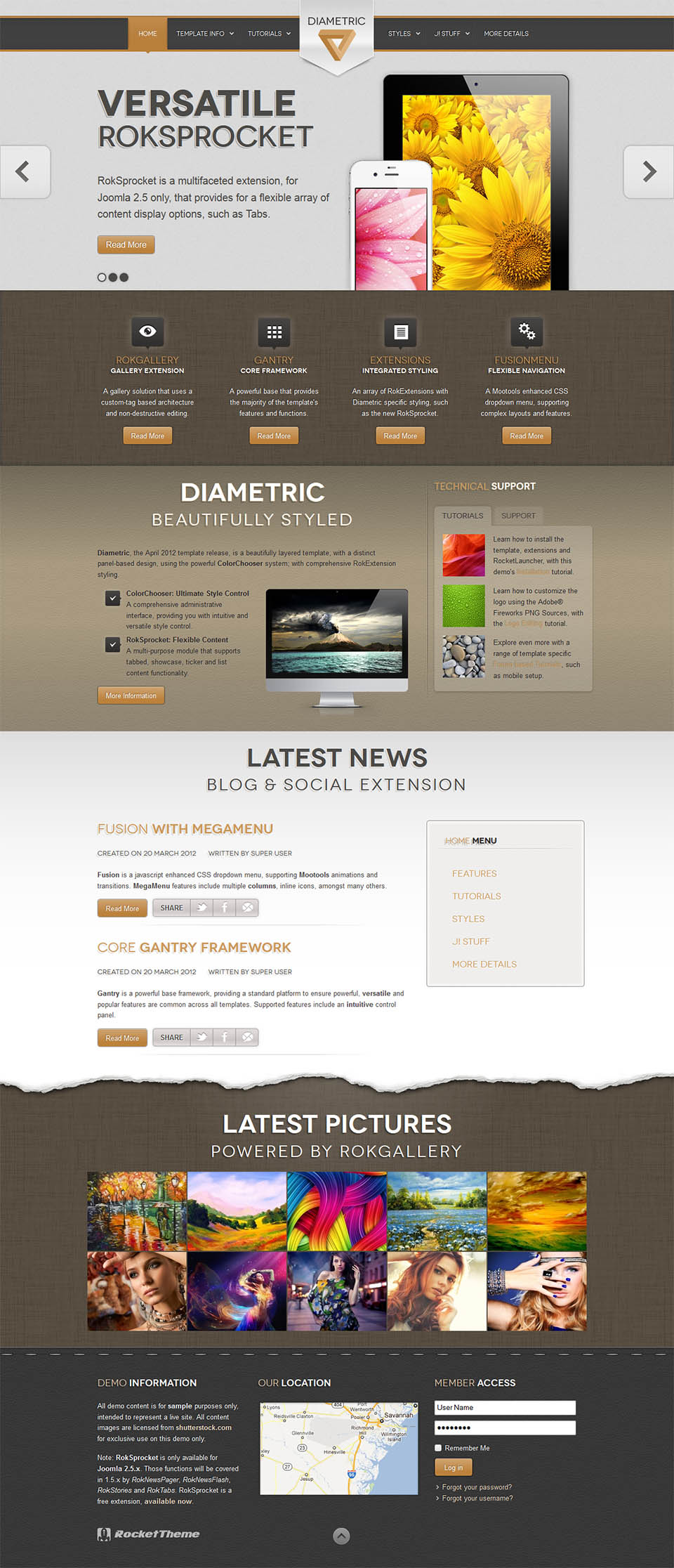 Template RocketTheme Diametric Joomla template RocketTheme Diametric