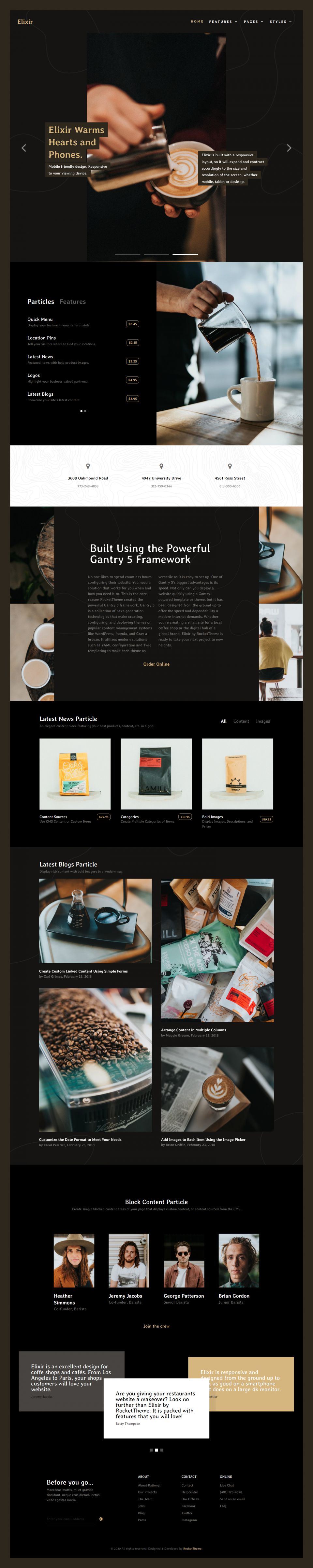 Joomla template RocketTheme Elixir