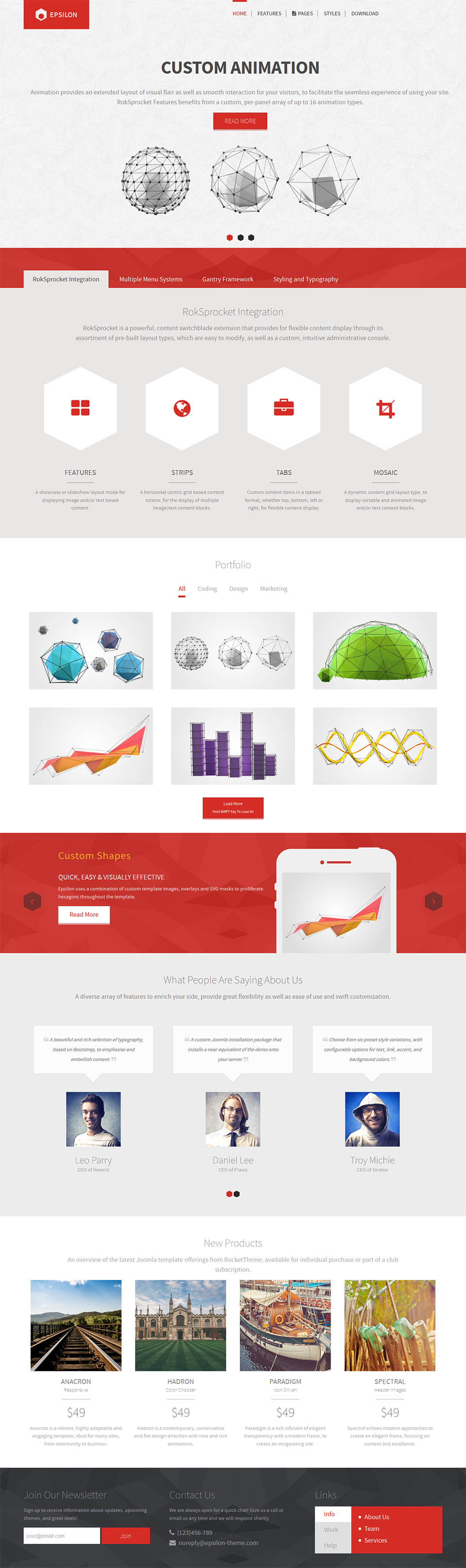 Template RocketTheme Epsilon Joomla template RocketTheme Epsilon