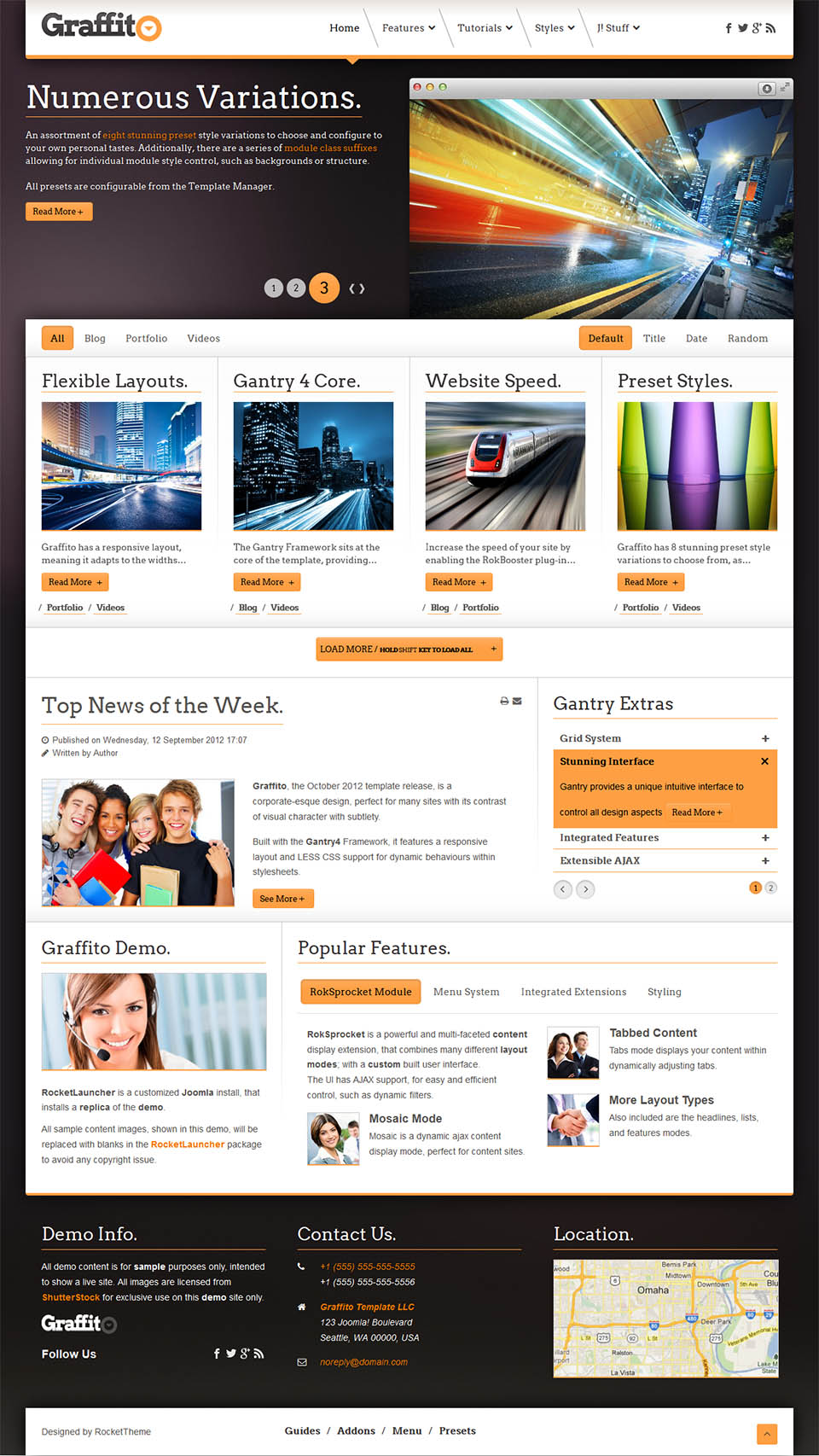 Joomla template RocketTheme Graffito