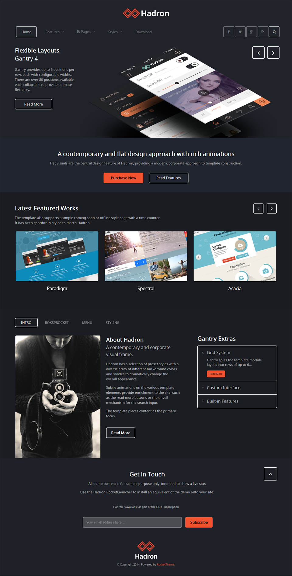 Template RocketTheme Hadron Joomla template RocketTheme Hadron
