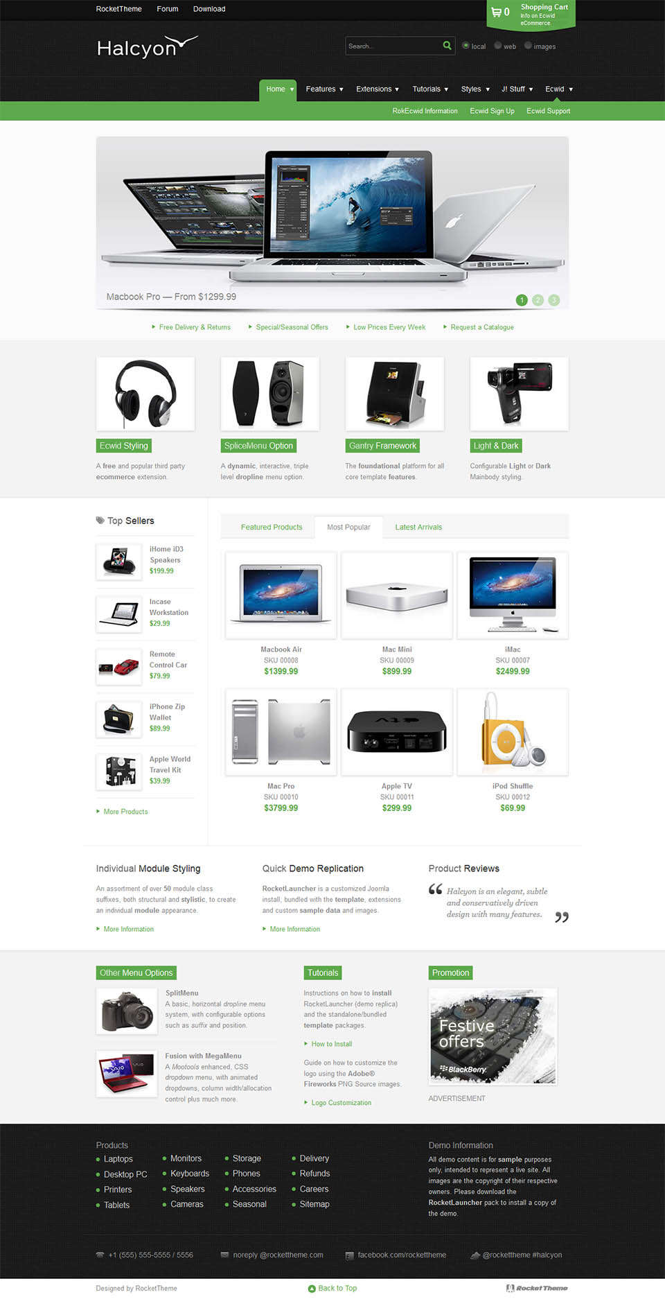 Template RocketTheme Halcyon Joomla template RocketTheme Halcyon