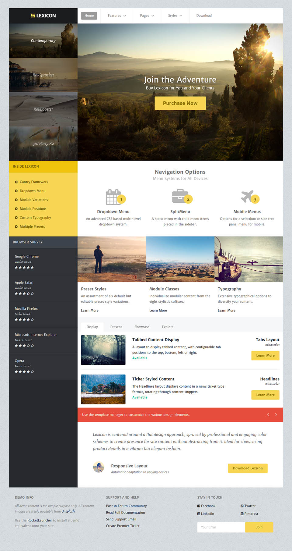 Joomla template RocketTheme Lexicon