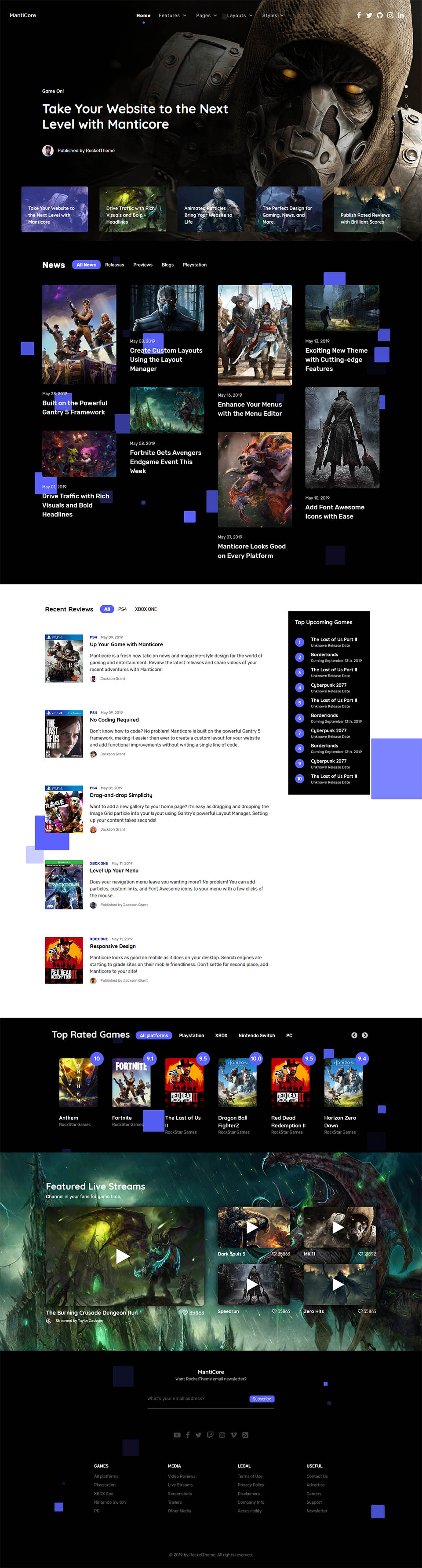 Template RocketTheme Manticore Joomla template RocketTheme Manticore