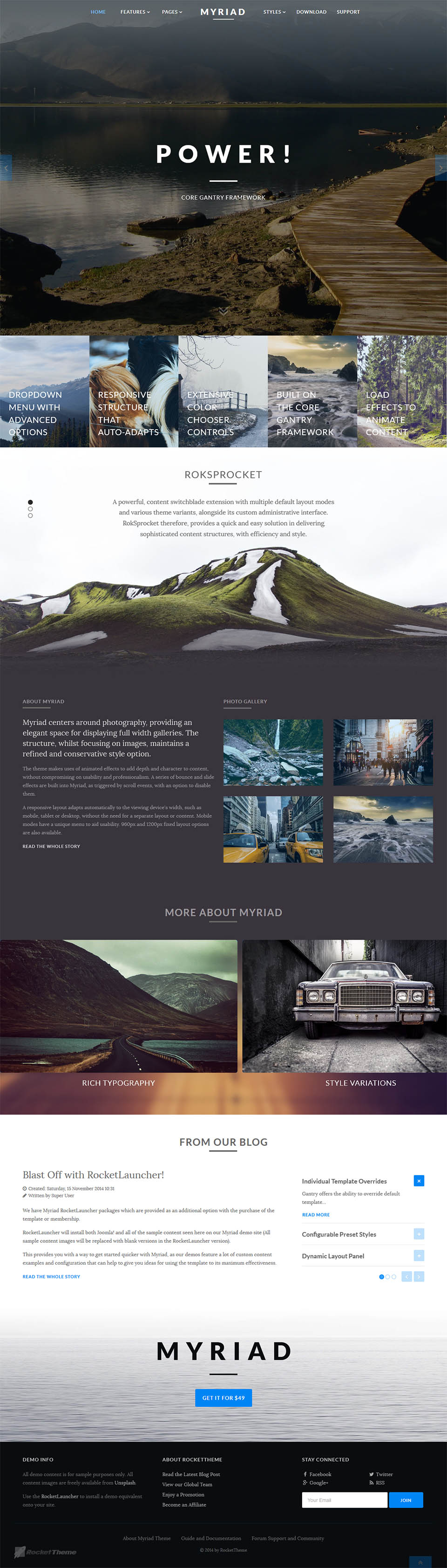 Joomla template RocketTheme Myriad