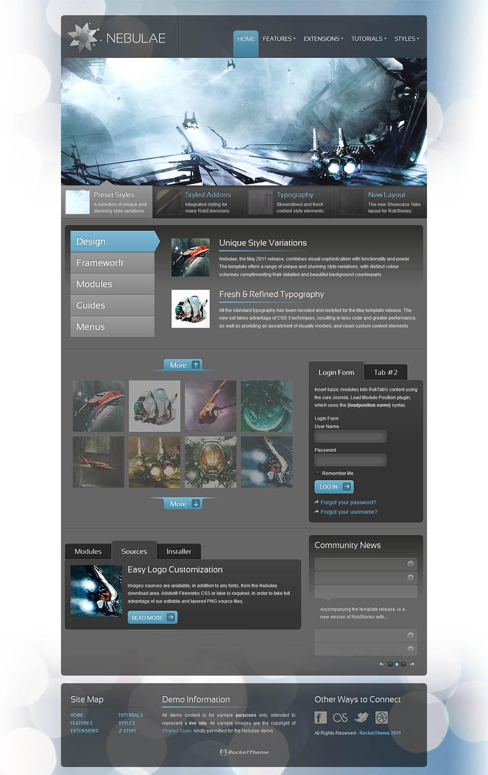 Template RocketTheme Nebulae Joomla template RocketTheme Nebulae