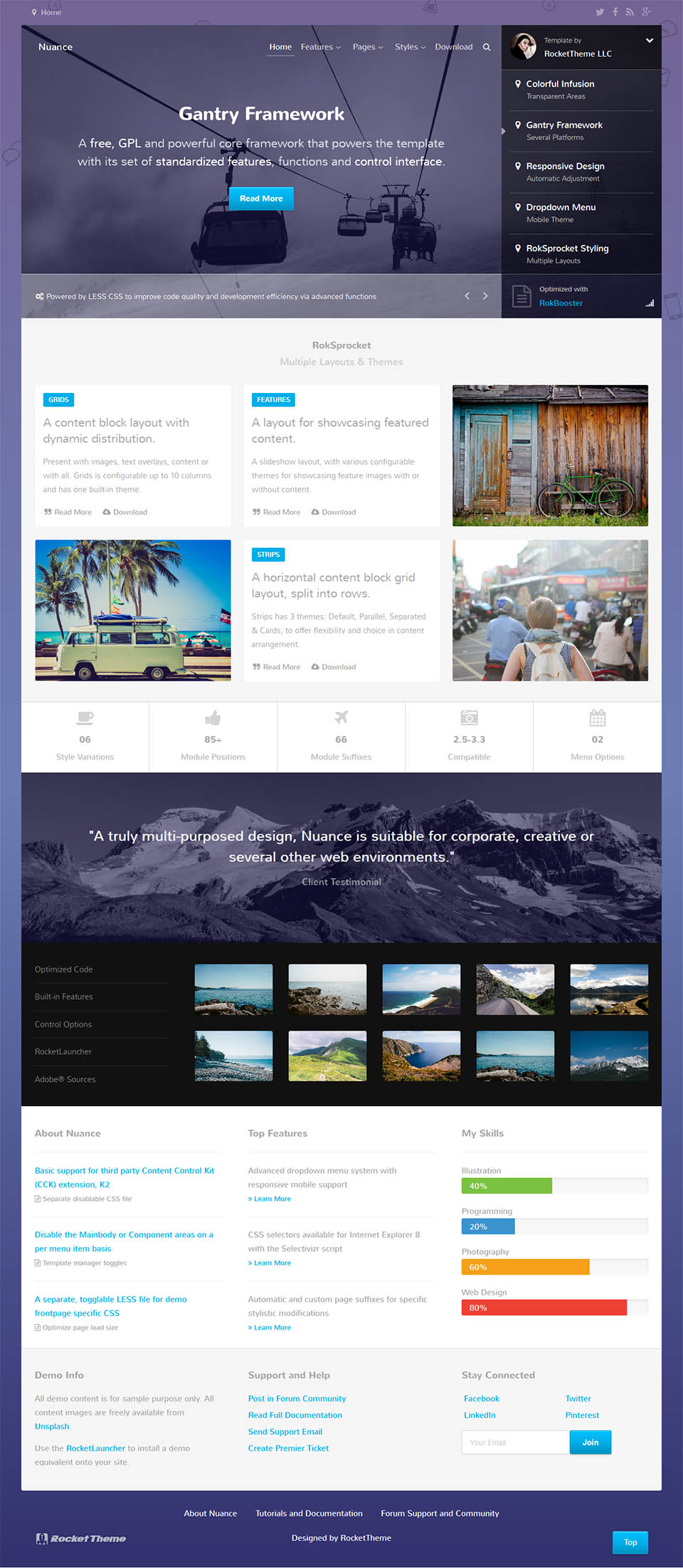 Joomla template RocketTheme Nuance