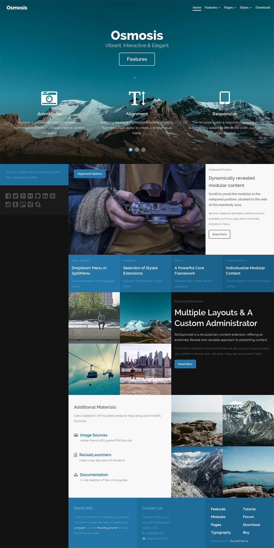 Joomla template RocketTheme Osmosis