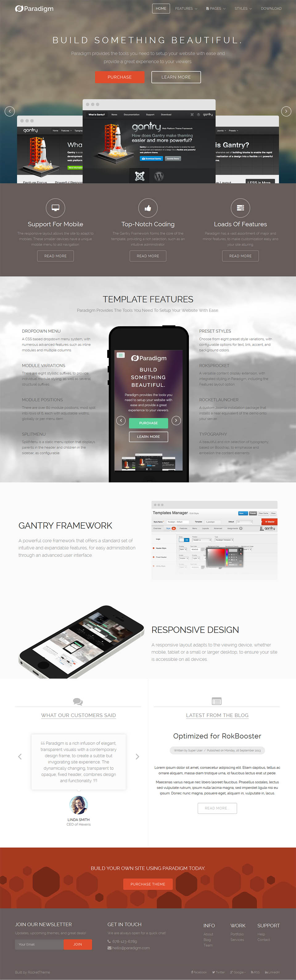 Template RocketTheme Paradigm Joomla template RocketTheme Paradigm