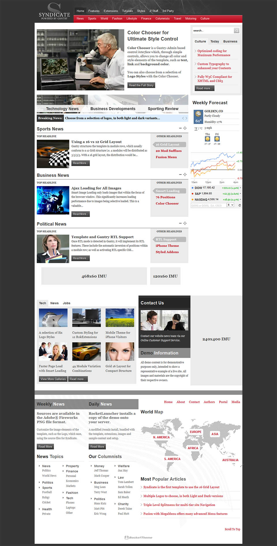 Joomla template RocketTheme Syndicate