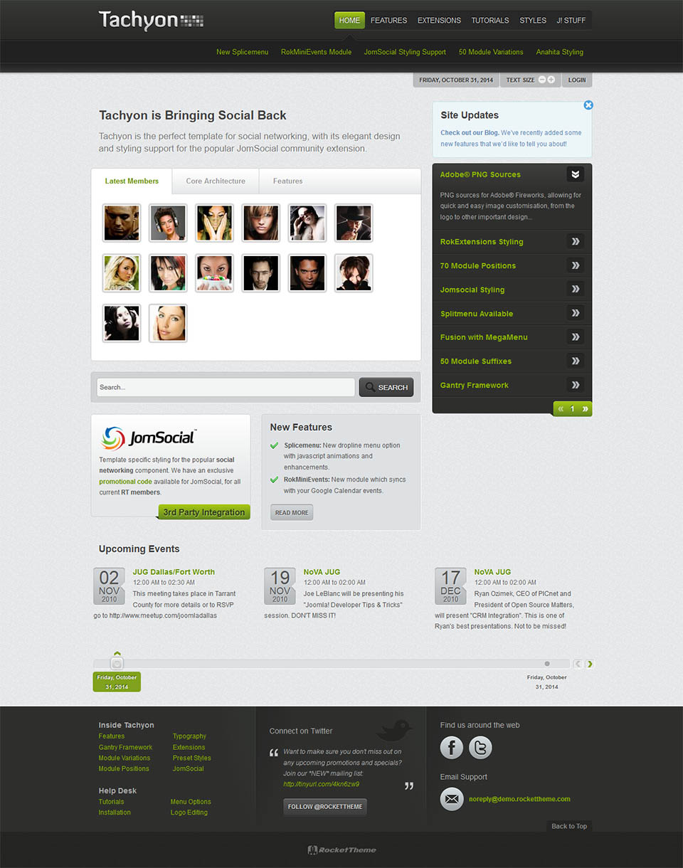 Template RocketTheme Tachyon Joomla template RocketTheme Tachyon