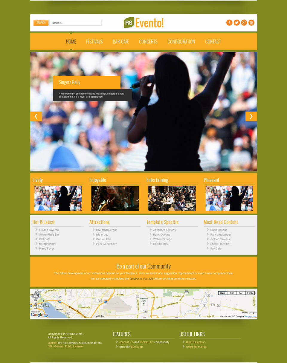 Template RSJoomla! RSEvento! Joomla template RSJoomla! RSEvento!