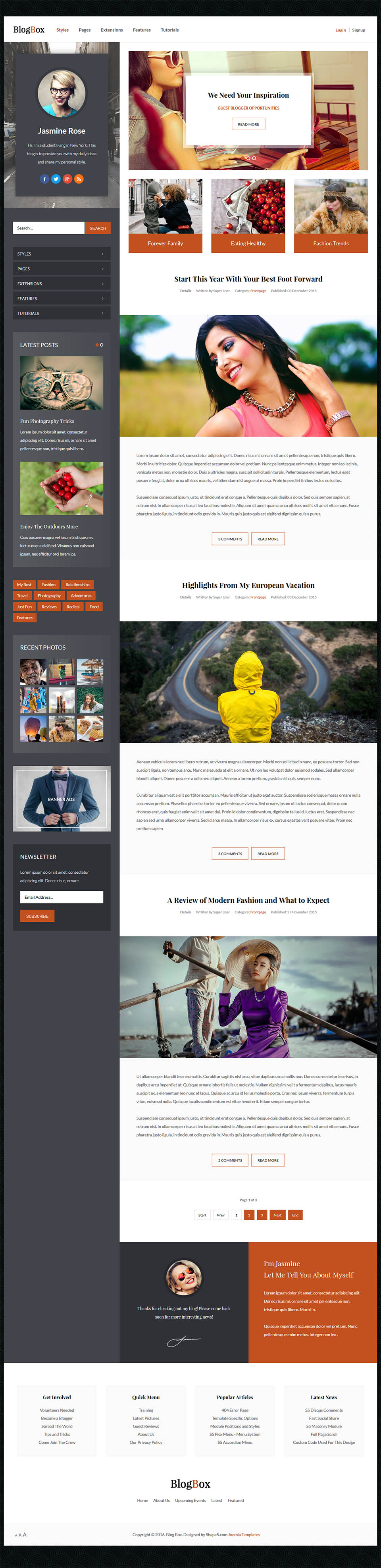 Template Shape5 BlogBox Joomla template Shape5 BlogBox