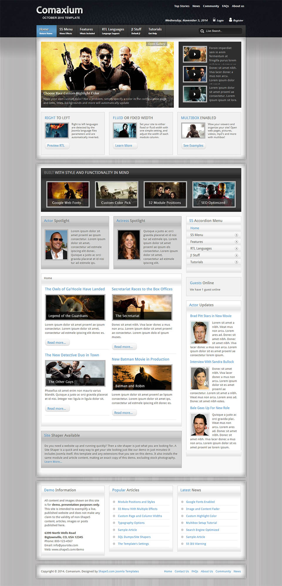 Joomla template Shape5 Comaxium