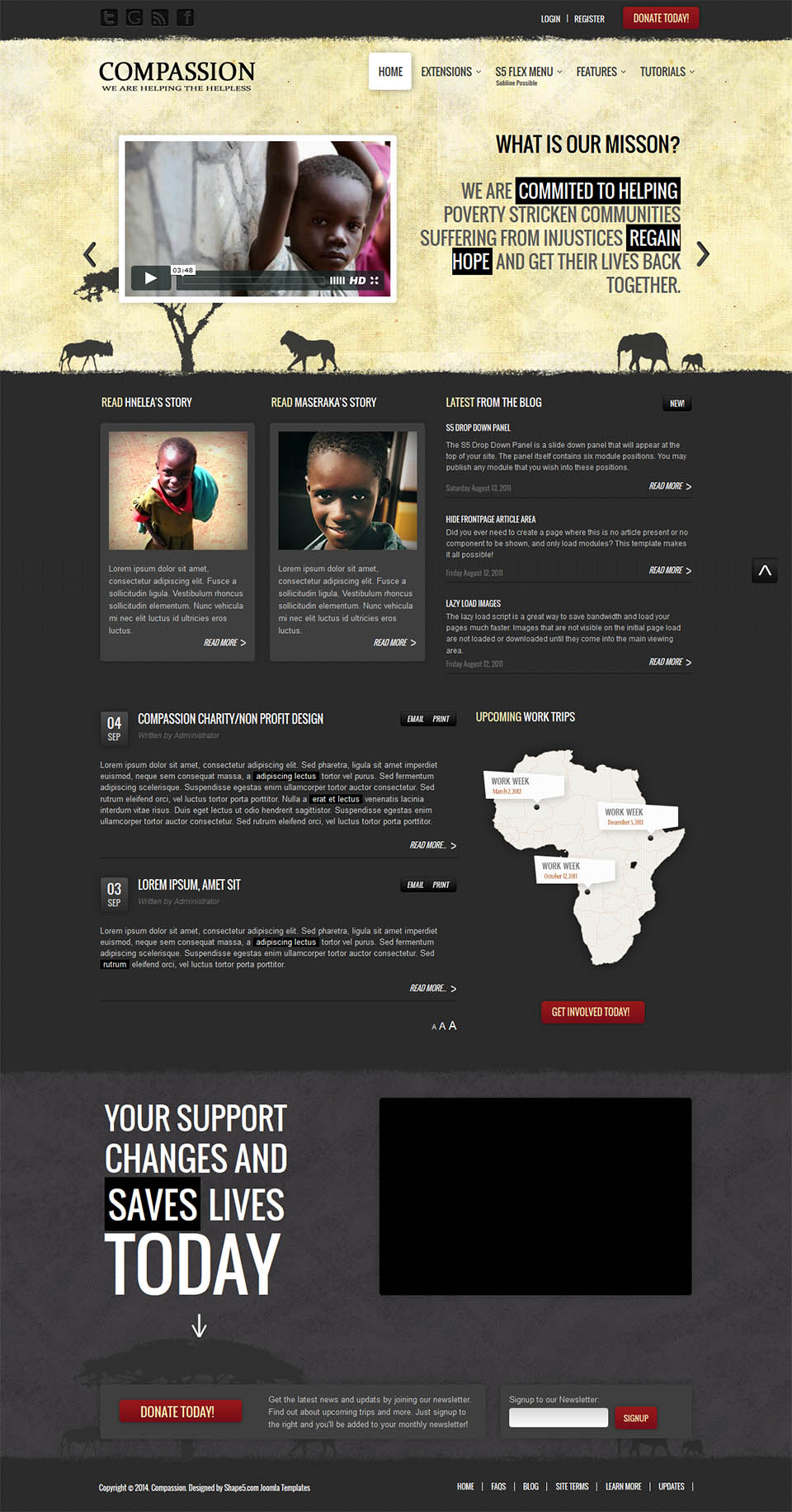 Template Shape5 Compassion Joomla template Shape5 Compassion
